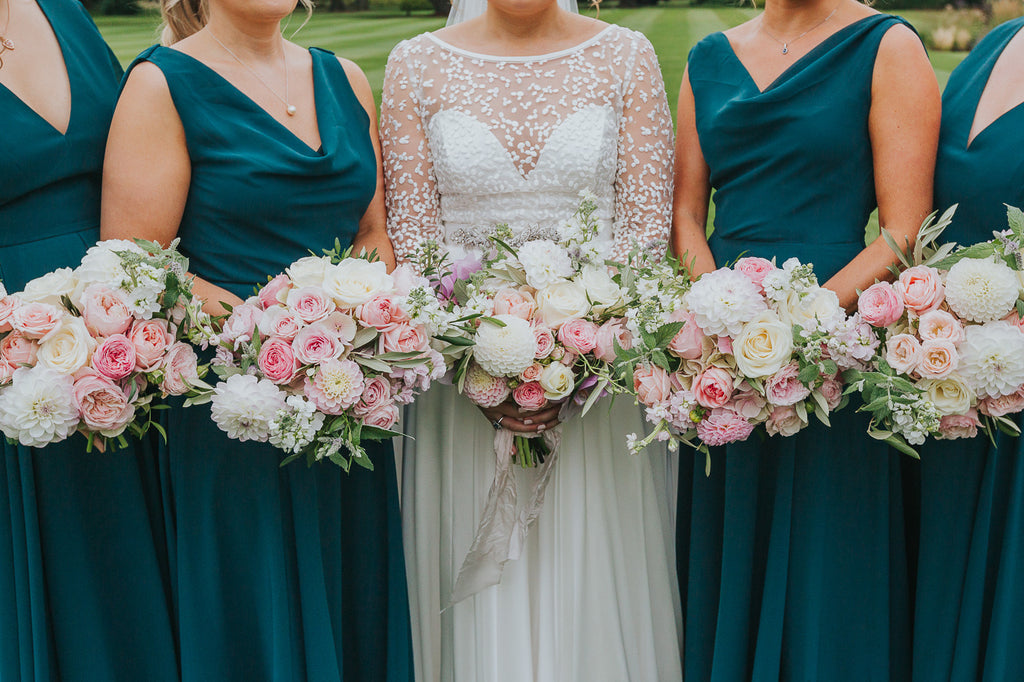 Bride and bridesmaids flowers